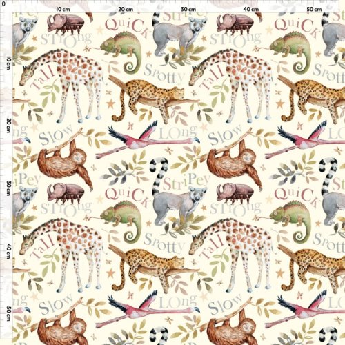 Safari – potlačený RIB úplet Anatte