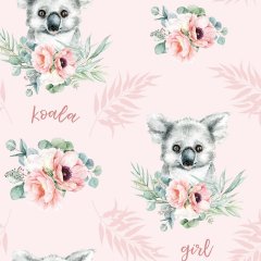 Koala – girl – potlačený RIB úplet Anatte